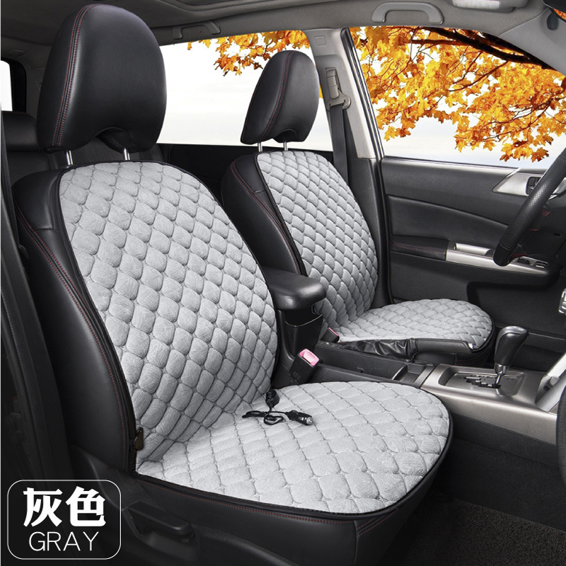 汽車加熱坐墊12V冬季車載電加熱合金絲遠紅外保暖車墊加熱座椅